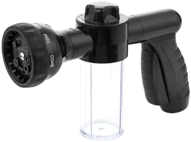 Car Wash Foam Gun, High Pressure Vehicle Wash Soap Sprayer with 8 Adjustable Watering Patterns, Automotive Hose Nozzle Foam Blaster, Universal for Automobile RV Truck (Black) by Ywdiml