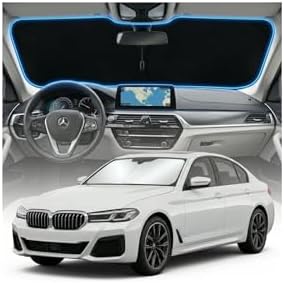 for BMW 5 Series Sun Shade Windshield Cover - Custom Fit 5 Series Accessories 2011-2025 2026 Sunshade Foldable UV Protection & Heat Shield Sun Visor Accessories by Unknown