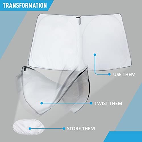 Windshield Sun Shade for 2018-2024 GMC Terrain, Protect Auto from Heat Damage and Keep Cool, Compact Foldable, SUV Sunshade for Front Window, CLIM ART, Car Accessories - WS3011 - Image 6