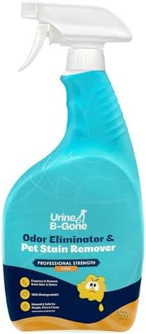 Urine B-Gone Enzyme Cleaner for Human, Cat & Dog Urine, Citrus, 32 oz by URINEB-GONE
