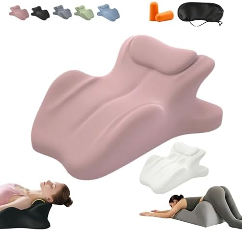 Couples Pillow Reading Pillow 27° Lift Ergonomic Memory Foam Cushion for Intimacy, NeckPillow, Multi-Functional Back Support Pillow with Replaceable Small Pillows, Comfort(Pink,25"x22"x18") by Unknown