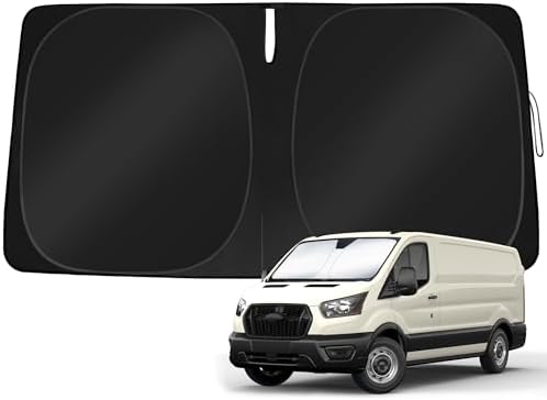 Windshield Sun Shade Custom Fit Ford Transit 2015-2026 by TOBNIFFDSunShade