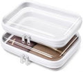 2 Pack Clear Hard Shell Zipper Case Diaper Organizer | 1.0mm Hard Shell, Upgraded Large Zipper Pulls, Clear Travel Pouches, Smooth Zipper Closure, Holds Shape by Unknown