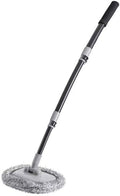 57'' Car Wash Brush with Long Handle Chenille Microfiber Car Wash Kit Mitt Retractable Bent Pole Car Wash Mop for Cars RV Truck Boat (Grey-1) by NEZENO