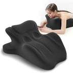 Ergonomic Memory Foam Wedge Pillow - 27° Inclined, Large (23.3" X 18.11" X 9.45"), Black - Multi-Position Comfort for Sleep, Reading, Relaxation, Neck & Waist Support by Unknown