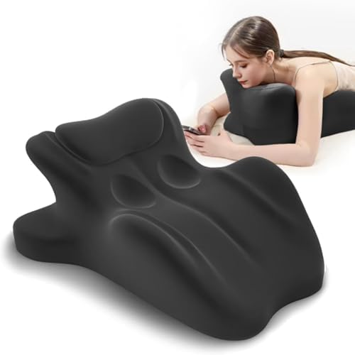 Ergonomic Memory Foam Wedge Pillow - 27° Inclined Multi-Position Use for Sleeping, Reading, Relaxation,Neck and Waist,Large (23.3" X 18.11" X 9.45") - Black by Unknown