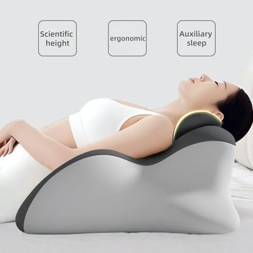 Ergonomic Wedge Pillow for Couples,Memory Foam Intimacy Pillow for Sleeping & Reading,Multi-Angle Support for Back Pain Relief, Prone Sleeping & Sitting Up,Breathable Cover (Light Grey) - Image 2