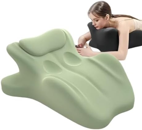 27° Couple Pillow for Intimacy - Memory Foam Wedge for Enhanced Comfort & Support - Ergonomic Sweet Spot Pillow for Couples,Green by iuscacey