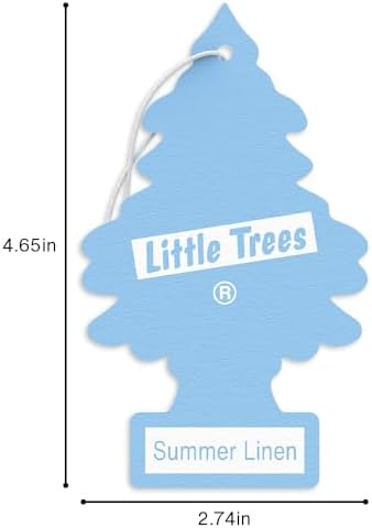 LITTLE TREES Car Air Freshener | Hanging Tree Provides Long Lasting Scent for Auto and Home | 24 Air Fresheners |Summer Linen - Image 6