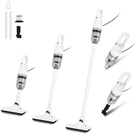 Handheld Vacuum Cleaner,6 in 1 Corded Stick Vacuum Cleaner(White) by TROURAYVacuumCleaner
