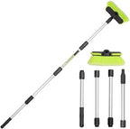 65”165cm Car Wash Brush Long Handle Soft Bristle Scrub Cleaning Mop with 4 Hand-held Places Extendable Washing Brushes Broom Kit for RV Boat Truck SUV Caravan Solar Panel House Siding,Sweep Snow by ZimiTeda