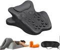 27 Degree Incline Memory Foam Wedge Pillow, Ergonomic Body Position Helper Cushion for Couples, Multi Purpose Bed Wedge for Reading Back Support and Leg Elevation,Black by Unknown