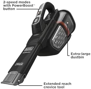 BLACK+DECKER dustbuster Portable Vacuum Cordless Handheld, Small Hand Vacuum Cleaner for Dorm Home and Car, Powerful 20V AdvancedClean+ (HHVK515J00FF) - Image 2