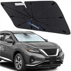Windshield Sun Shade Umbrella for Nissan Murano 2015-2025 Front Windows | Foldable Car Sunshade with 360° Rotating Shaft, Custom fit Murano Sun Visor Shield for UV Blocking and Heat Insulation by Visufy