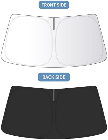 Front Windshield Sun Shade Custom Fit Compatible for Mercedes Benz GLE63/53/580/450/400/350/300 2019-2024 Sunshade Foldable UV Ray Reflector Visor Accessories Shield Cover Reflective - Image 5