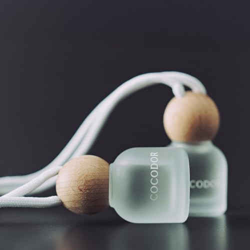 COCODOR Car Air Freshener Diffuser Set with Wooden Caps/Black Cherry /0.34 oz/2 Pack/Hanging Essential Oil Long Lasting Fragrance Pendants for Car Decor - Image 7