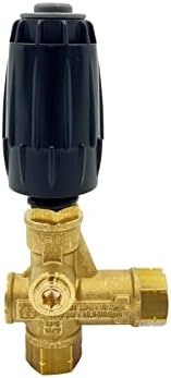 Annovi Reverberi VRT3-310 Unloader, Black Spring, 4500 PSI, 10.5 GPM, Adjustment Knob, Brass - Image 2
