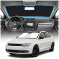for VW Jetta Sun Shade Windshield Cover - Custom Fit Jetta Accessories 2011-2018 Sunshade Foldable UV Protection & Heat Shield Sun Visor Accessories by Unknown