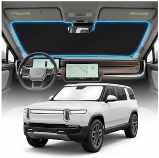 for Rivian R1S / R1T 2022-2026 Sun Shade Windshield Cover - Custom Fit R1S Accessories Sunshade Foldable UV Protection & Heat Shield Sun Visor Accessories by Unknown
