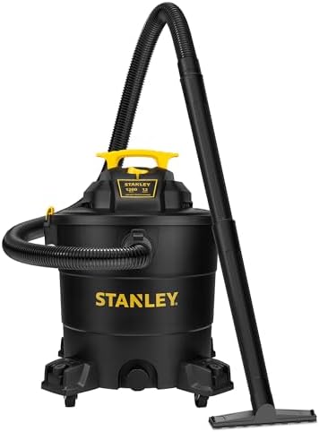 STANLEY 12 Gallon 5.5 Peak HP Wet/Dry Vacuum, 3 in 1 Shop Vacuum Blower,1-7/8"x6 Hose, Range for Garage, Carpet Clean, Workshop with Vacuum Attachments-SL18199P by STANLEY