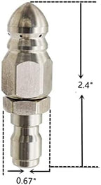MIZORLIE Pressure Washer Sewer Jetter Nozzle Stainless Steel，2 Sets - Image 2