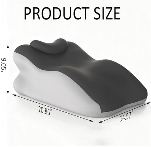 27° Sweet Spot Pillow for Neck & Back Support for Reading Rest (Black) - Image 3