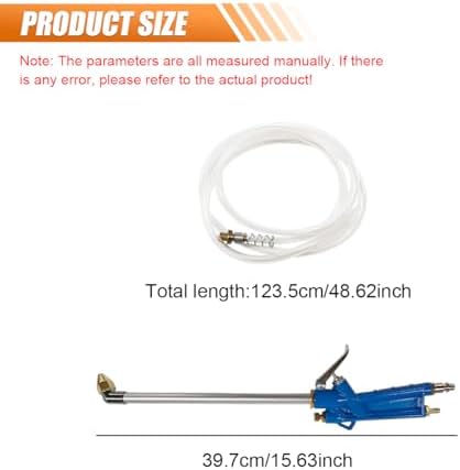 Car Air Engine Cleaning Spray Gun, High-Pressure Air Nozzle Blow Gun with 4Ft Hose, Pneumatic Dust Cleaner Sprayer Tool, Siphon Vehicle Engine Bay Wash Spray Kit(Curve) - Image 2