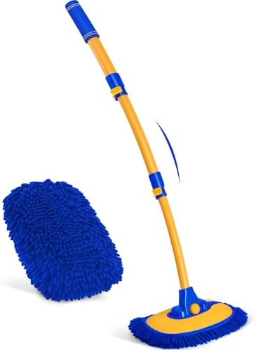 Ordenado 15° Curved Car Wash Brush with Long Handle, Scratch-Free Mop Head by Ordenado