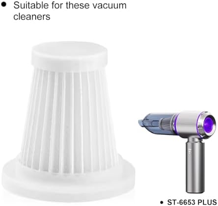 Car Vacuum Cleaner Original Filter Set, 5 HEPA Filter, Adapted to IYOFINE V8 Plus/ST-6653 Plus Handheld Vacuum Cleaners,Robust and Durable, Washable 5 PCS (5 Pack) - Image 2