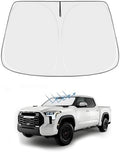 Front Windshield Sun Shade Custom Fit Compatible for Tundra 2022-present Sunshade Foldable UV Ray Reflector Sun Visor Protector Accessories Shield Cover Reflective (for Tundra 2022-present) by akarin