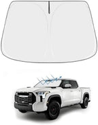 Front Windshield Sun Shade Custom Fit Compatible for Tundra 2022-present Sunshade Foldable UV Ray Reflector Sun Visor Protector Accessories Shield Cover Reflective (for Tundra 2022-present) by akarin