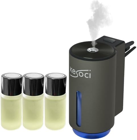 Smart Car Air Freshener: Revolutionary Smart Car Diffuser Vent Clip with 3 Exclusive 10 ml Fragrances (3 x Ocean) by KESOCI