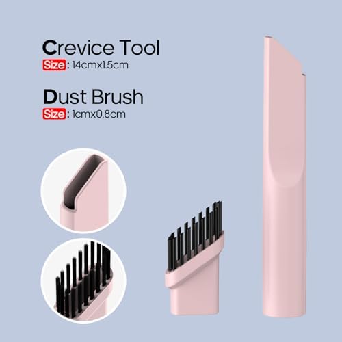Mini Handheld Vacuum for Home&Car, Cordless Portable Rechargeable Pink - Image 6