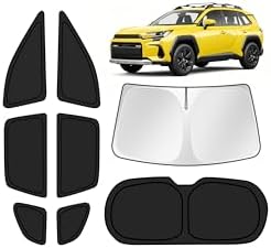 KUST Car Window Shades for Toyota RAV4 2026 Windshield Sun Shade Side Window Cover UV Block Privacy Protection Accessories for Camping Blackout Rear Back Full Set 8PCS by KUST