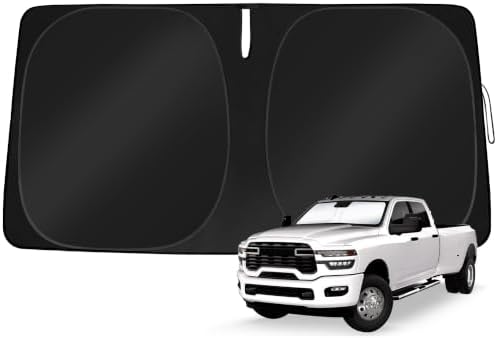 Windshield Sun Shade Custom Fit Dodge RAM 2500 3500 2010-2026 by TOBNIFFDSunShade