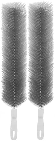 Fan Cleaner Brush with Bendable Microfiber Head, Washable & Reusable Dust Remover, ldeal for Fans Air Conditioning, Car Vents & Curtain (Grey 2PCS) by UUJQAC