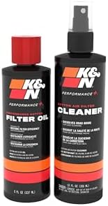 K&N Air Filter Cleaning Kit: Squeeze Bottle Filter Cleaner and Red Oil Kit; Restores Engine Air Filter Performance; Service Kit-99-5050 by KNEngineeringInc