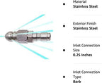 MIZORLIE Pressure Washer Sewer Jetter Nozzle Stainless Steel,1/4''Connector - Image 7