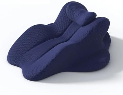 Ergonomic 27° Memory Foam Wedge Cushion, Body Position Assistance Pillow for Couples, Multipurpose Bed Support Wedge for Reading Backrest & Leg Raising,Blue by Unknown