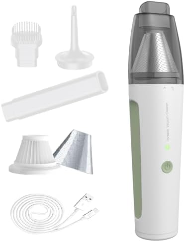 PATO Cordless Handheld Vacuum Cleaner, Mini Car Vacuum with PowerfulSuction, 1800mAh high-CapacitybatteryPortable Dust Collector Pearl White by PATOUS