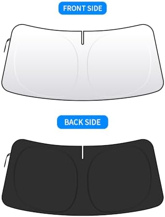 Front Windshield Sun Shade Custom Fit Compatible for Armada 2018-present Sunshade Foldable UV Ray Reflector Sun Visor Protector Accessories Shield Cover Reflective (for Armada 2018-present) - Image 5