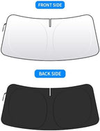 Front Windshield Sun Shade Custom Fit Compatible for Armada 2018-present Sunshade Foldable UV Ray Reflector Sun Visor Protector Accessories Shield Cover Reflective (for Armada 2018-present) - Image 5