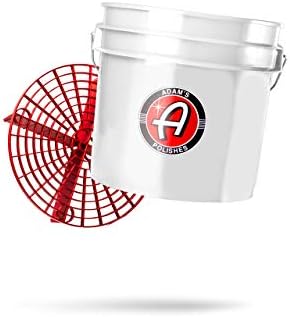 Adam's Polishes Wash Bucket (3.5 Gallon Bucket + Grit Guard) - Car Detailing Tool for Car Washing & Garage Storage | Stores Car Wash Soap, Foam Cannon, Foam Gun, Microfiber Towels & More by AdamsPolishes