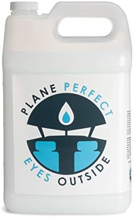 Plane Perfect Eyes Outside Windshield Cleaner - Aviation & Multi Surface Glass, Plastic, Plexiglass - Streak Free, Non Abrasive, Reduces Fog, UV Safe for Airplanes, Cars, Boats & LCD Screens | 128 Oz by PlanePerfect