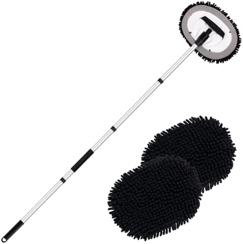 62" Car Wash Brush kit with Long Handle & Scratch-Free Refill Head by Ordenado