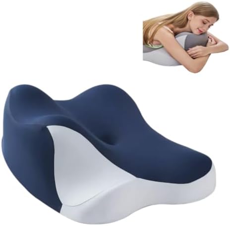 Reading Pillow, Ergonomic Memory Sponge Bed Wedge Pillow is Suitable for headboard, Chin and Back Support Pillow, Bed Support Sofa Floor, and Sleep Pillow.，Blue by Unknown