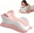 Memory Foam Wedge Pillow, 27°Ergonomic Support for Back, Waist & Legs, Multi-Position Pillow for Intimacy, Pregnancy, Sleep & Reading Removable Washable Cover(Pink) by Unknown