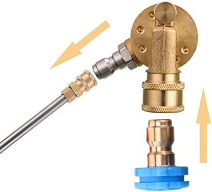 FIXFANS Pressure Washer Pivoting Coupler, Gutter Cleaner Attachment - Image 3