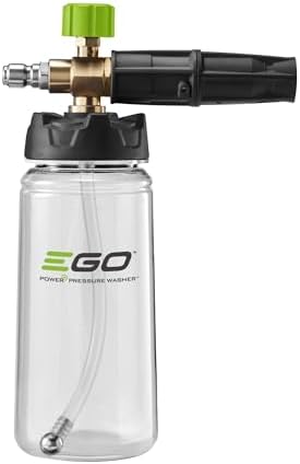 EGO Power+ Premium Brass Foam Cannon with Foam Control Knob and Nozzle Adjustment, Compatible with 3200PSI Pressure Washer HPW3200/HPW3204-2 - AFC3200 by Unknown