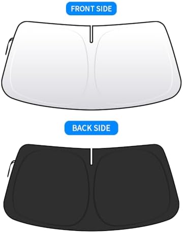 Front Windshield Sun Shade Custom Fit Compatible for BMW X5 2019-PRESENT Sunshade Foldable UV Ray Reflector Sun Visor Protector Accessories Shield Cover Reflective (for BMW X5 2019-PRESENT) - Image 5